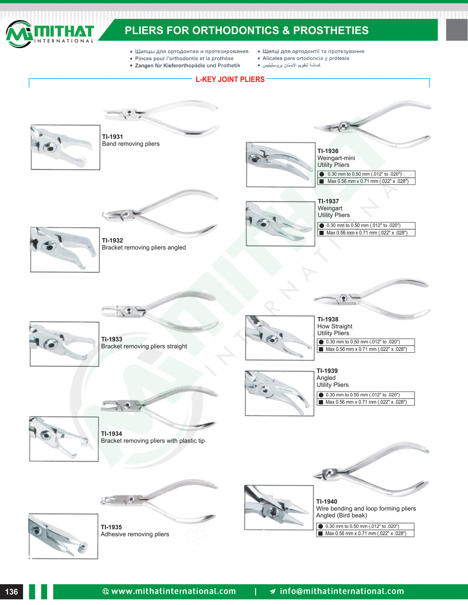 Orthodontic Instruments & Pliers